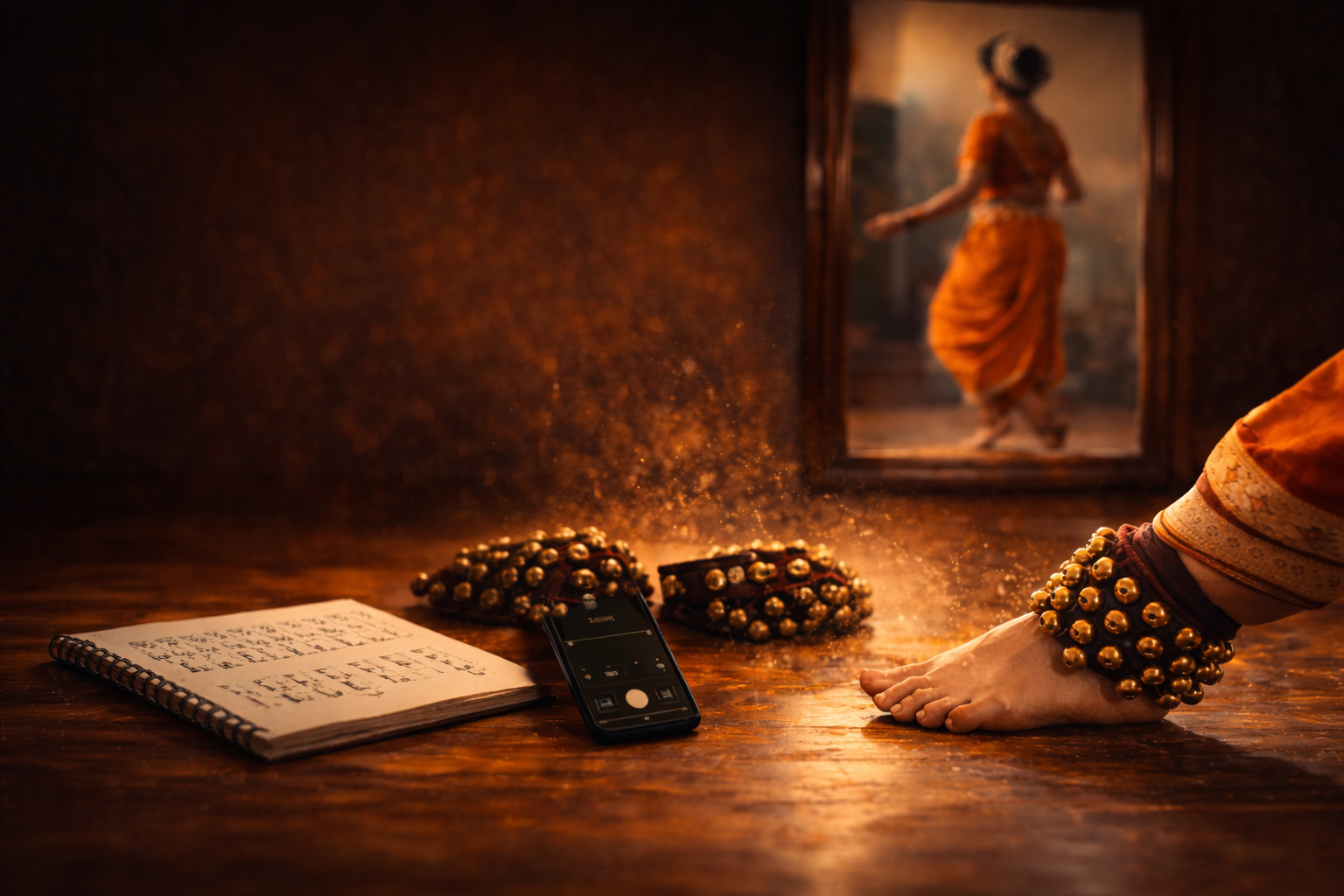 Home setup checklist for Odissi tala and footwork practice